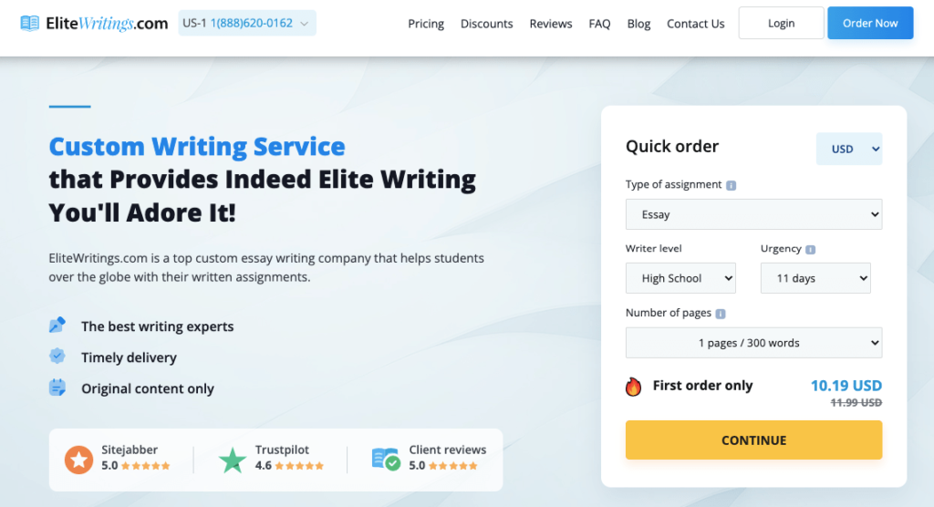 elite writings homepage