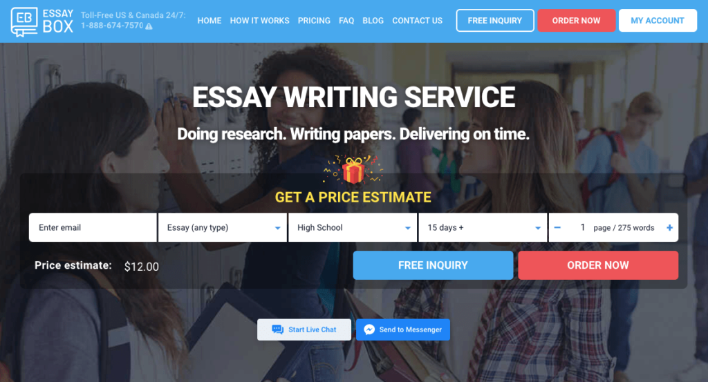 essaybox homepage